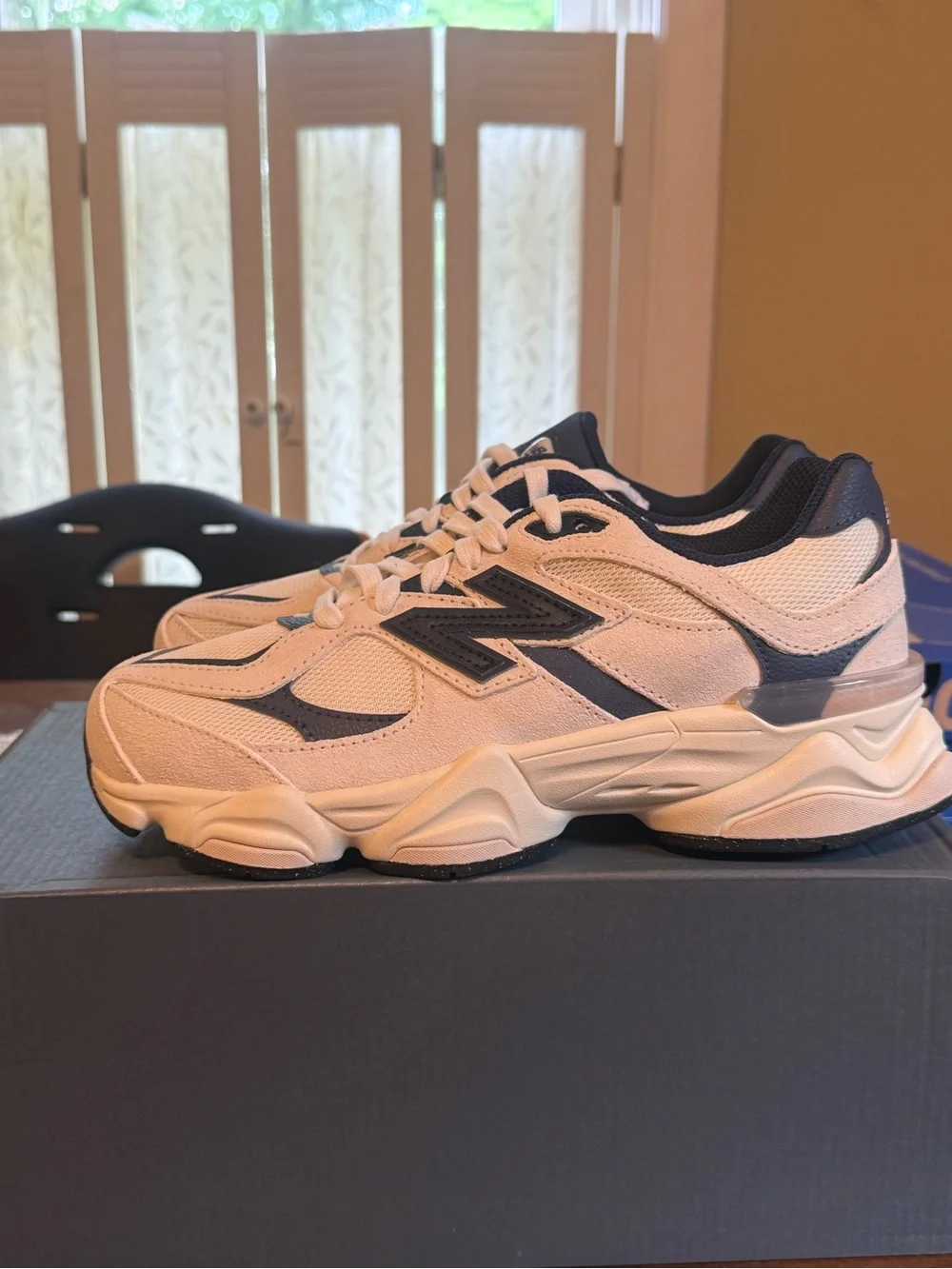 New Balance Kids White and Navy Casual Sneakers